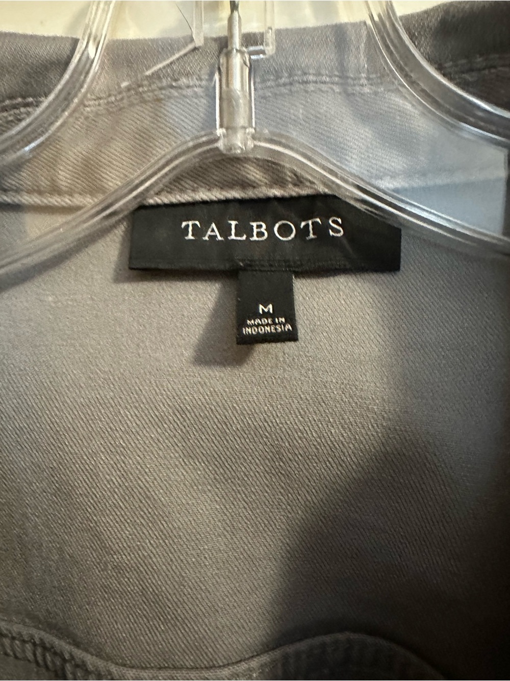 Talbots Gray Denim Jacket size medium - Picture 2 of 4